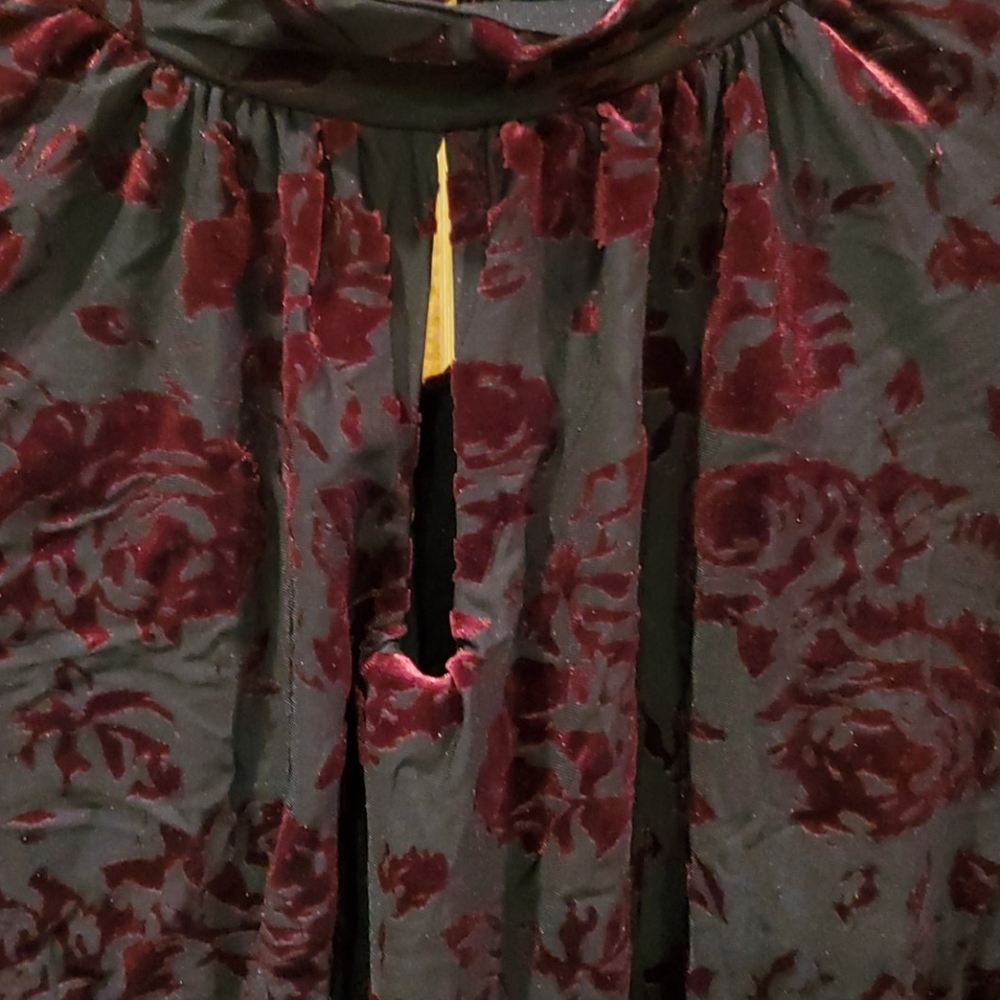 Modcloth Very Visionary Mock Neck Velvet Dress - Picture 4 of 7